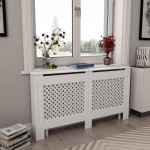 vidaXL Măști de calorifer, 2 buc., alb, 152 x 19 x 81,5 cm, MDF vidaXL Măști de calorifer, 2 buc., alb, 152 x 19 x 81,5 cm, MDF