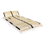 vidaXL Baze de pat cu șipci, 2 buc., 28 șipci, 7 zone, 80 x 200 cm