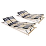 vidaXL Baze de pat cu șipci, 2 buc., 42 șipci, 7 zone, 80 x 200 cm vidaXL Baze de pat cu șipci, 2 buc., 42 șipci, 7 zone, 80 x 200 cm
