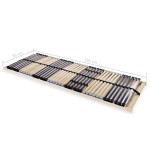 vidaXL Baze de pat cu șipci, 2 buc., 42 șipci, 7 zone, 90 x 200 cm