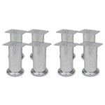 vidaXL Picioare de canapea rotunde, 8 buc., 120 mm, crom vidaXL Picioare de canapea rotunde, 8 buc., 120 mm, crom