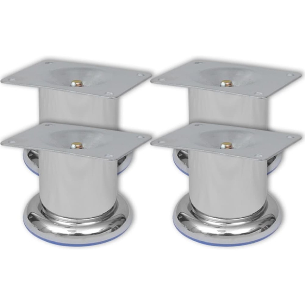 vidaXL Picioare de canapea rotunde, 8 buc., 60 mm, crom