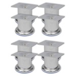 vidaXL Picioare de canapea rotunde, 8 buc., 60 mm, crom vidaXL Picioare de canapea rotunde, 8 buc., 60 mm, crom