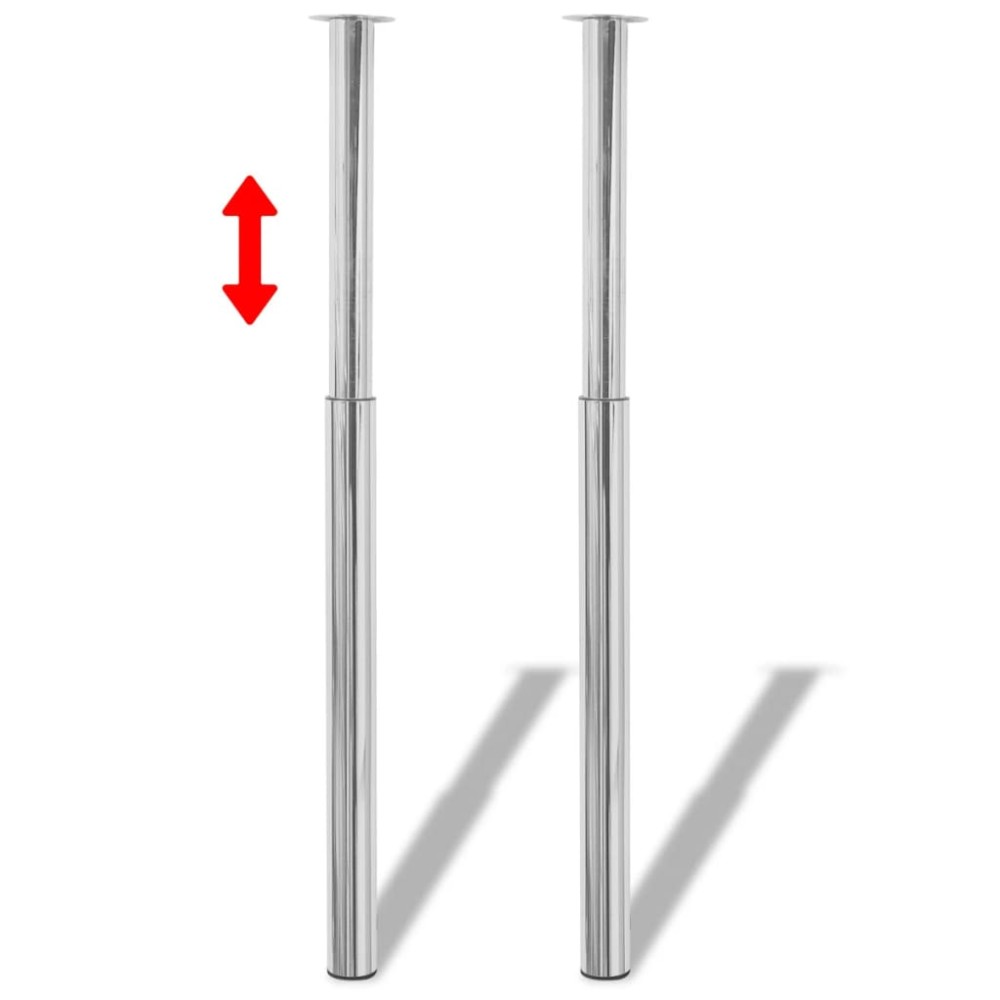 vidaXL Picioare de masă telescopice, 4 buc., crom, 710 mm-1100 mm