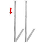 vidaXL Picioare de masă telescopice, 4 buc., crom, 710 mm-1100 mm