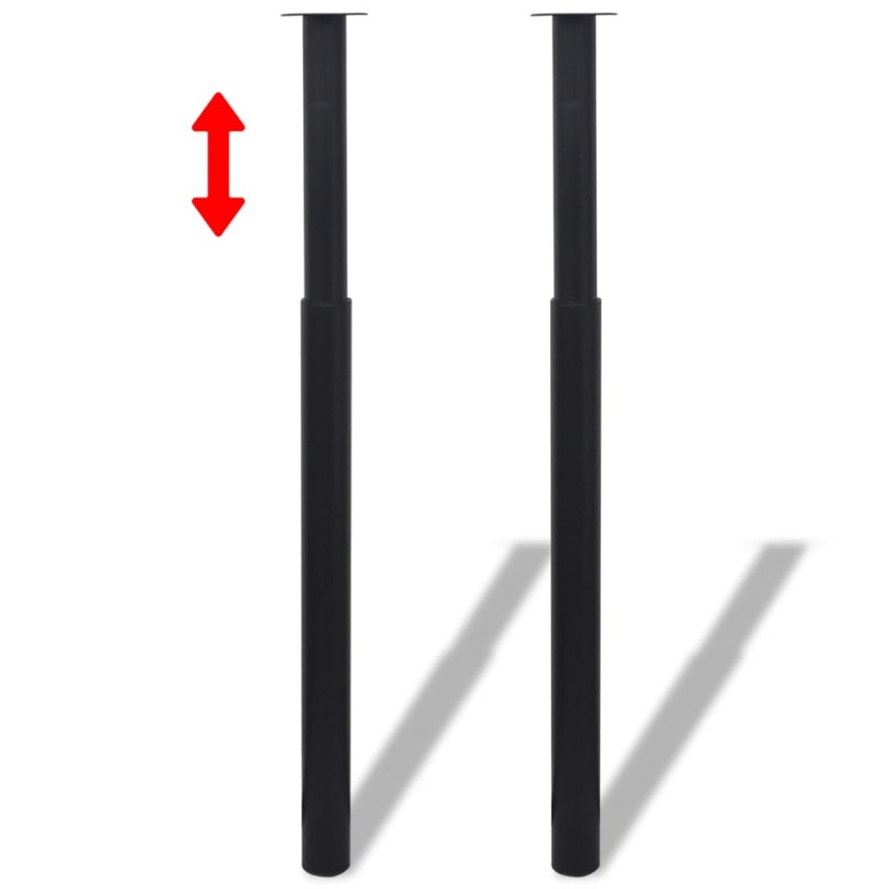 vidaXL Picioare de masă telescopice, 4 buc., negru, 710 mm-1100 mm