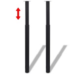 vidaXL Picioare de masă telescopice, 4 buc., negru, 710 mm-1100 mm