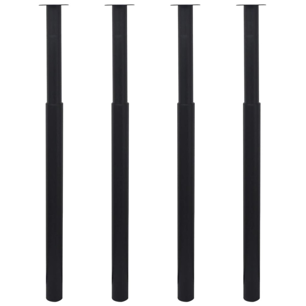 vidaXL Picioare de masă telescopice, 4 buc., negru, 710 mm-1100 mm