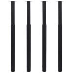 vidaXL Picioare de masă telescopice, 4 buc., negru, 710 mm-1100 mm