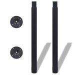 vidaXL Picioare de masă telescopice, 4 buc., negru, 710 mm-1100 mm