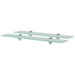 vidaXL Rafturi suspendate, 2 buc., 60 x 10 cm, sticlă, 8 mm