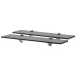 vidaXL Rafturi suspendate, 2 buc., 50 x 10 cm, sticlă, 8 mm