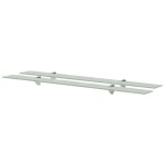 vidaXL Rafturi suspendate, 2 buc., 100 x 10 cm, sticlă, 8 mm