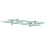 vidaXL Rafturi suspendate, 2 buc., 60 x 20 cm, sticlă, 8 mm