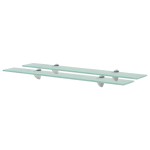 vidaXL Rafturi suspendate, 2 buc., 70 x 20 cm, sticlă, 8 mm