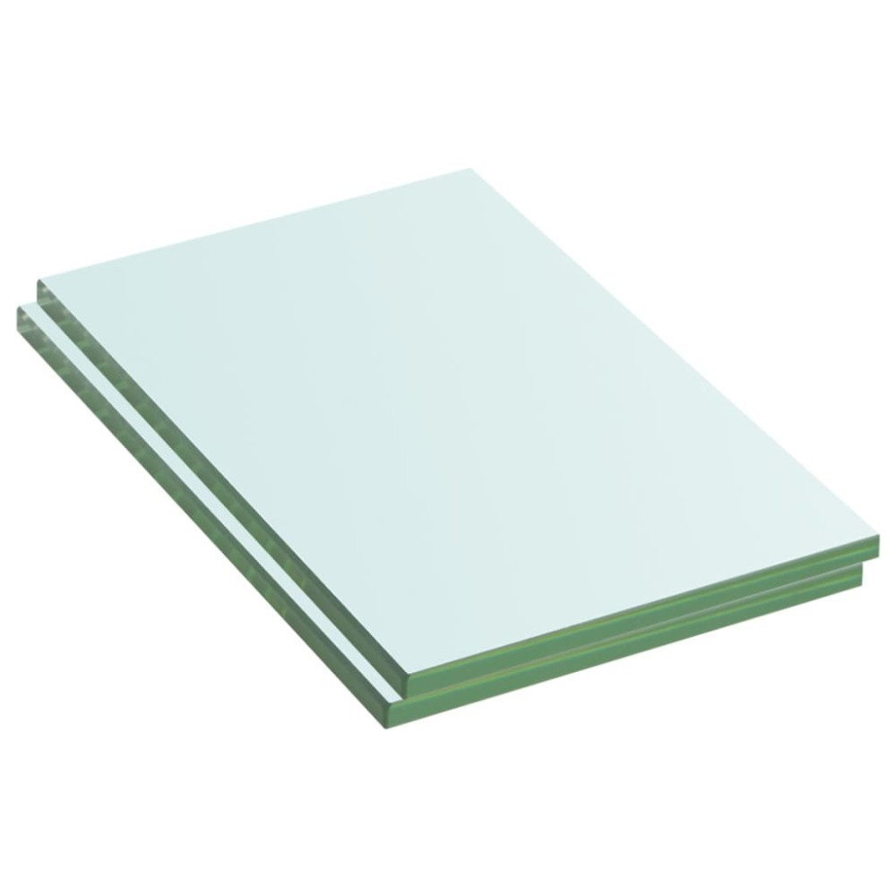 vidaXL Rafturi, 2 buc., 20 x 12 cm, panouri sticlă transparentă