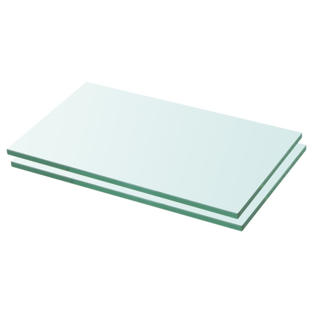 vidaXL Rafturi, 2 buc., 30 x 12 cm, panouri sticlă transparentă