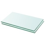 vidaXL Rafturi, 2 buc., 30 x 12 cm, panouri sticlă transparentă
