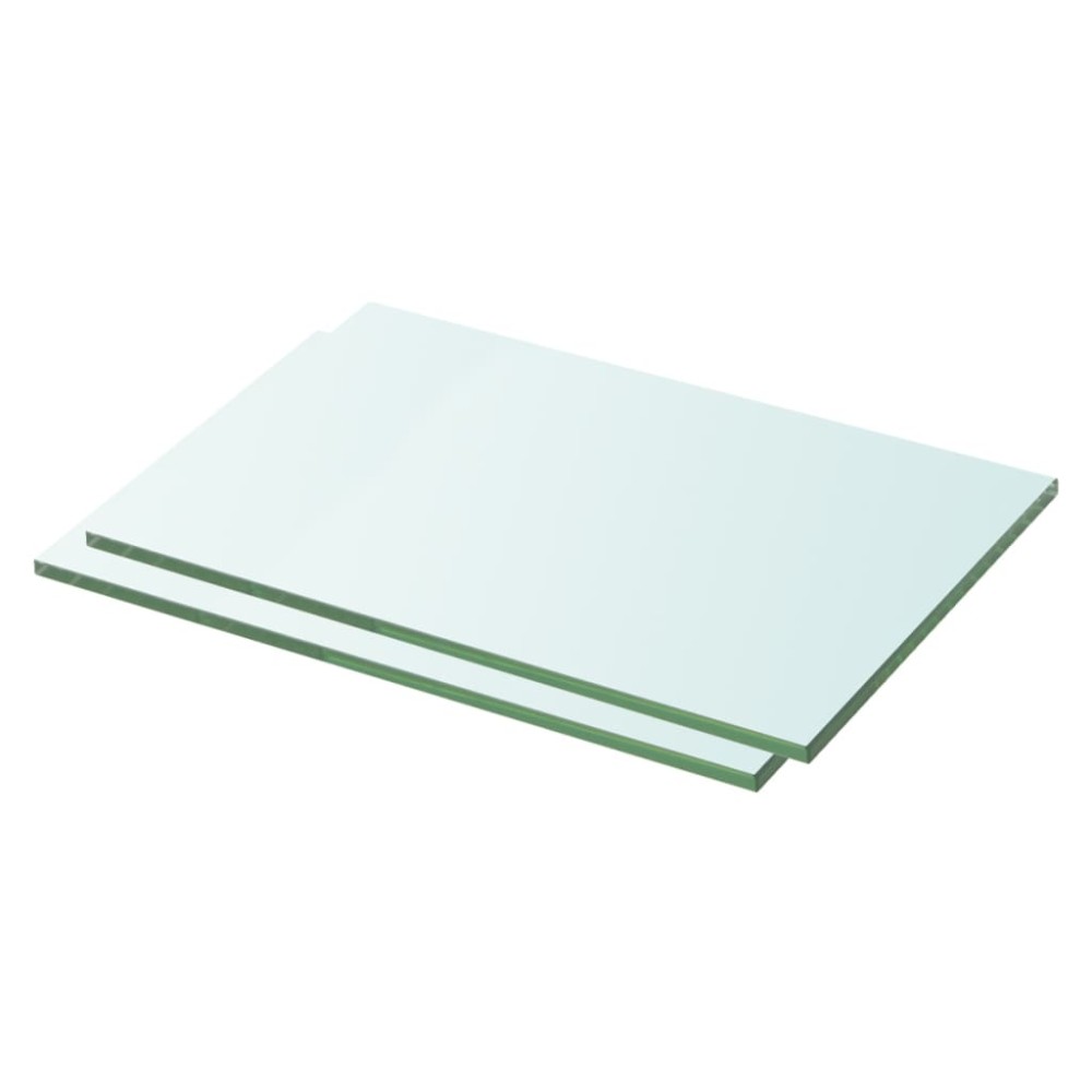 vidaXL Rafturi, 2 buc., 30 x 15 cm, panouri sticlă transparentă