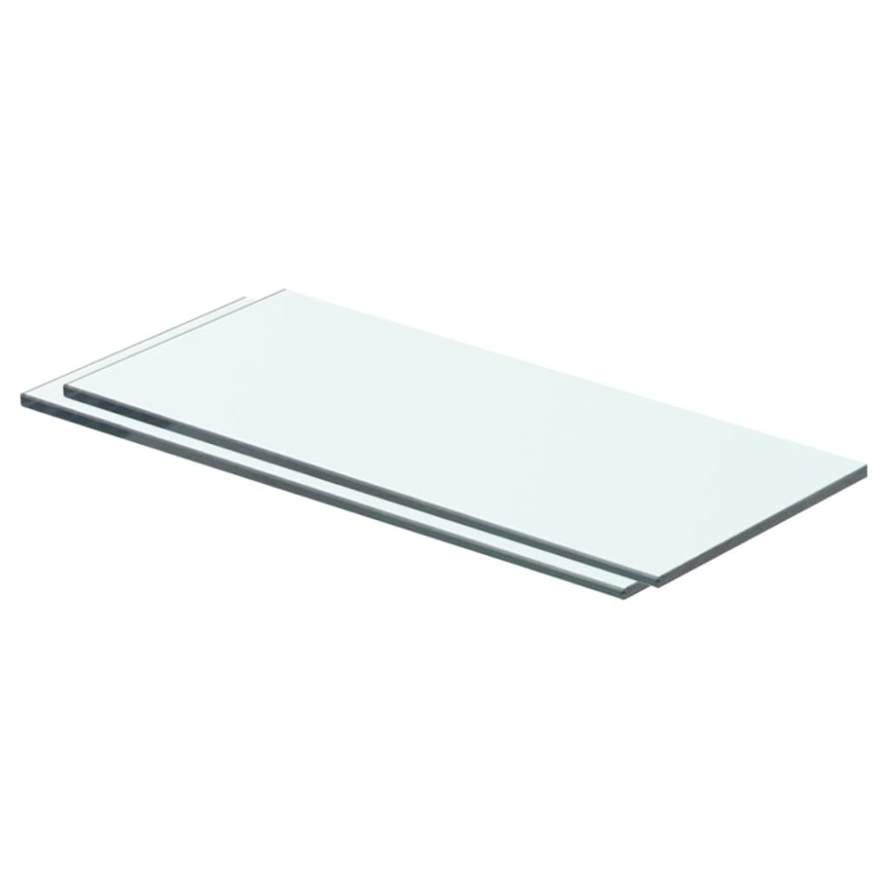 vidaXL Rafturi, 2 buc., 40 x 12 cm, panouri sticlă transparentă