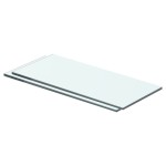vidaXL Rafturi, 2 buc., 40 x 12 cm, panouri sticlă transparentă
