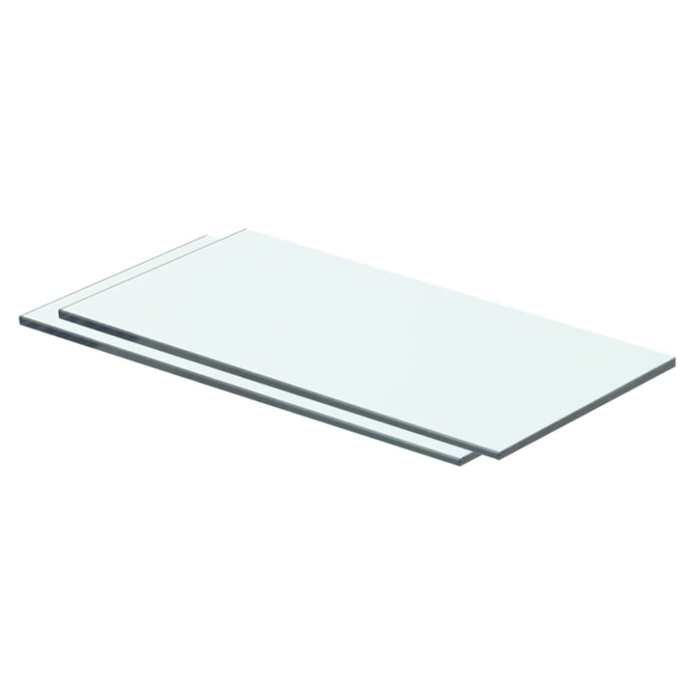 vidaXL Rafturi, 2 buc., 40 x 15 cm, panouri sticlă transparentă