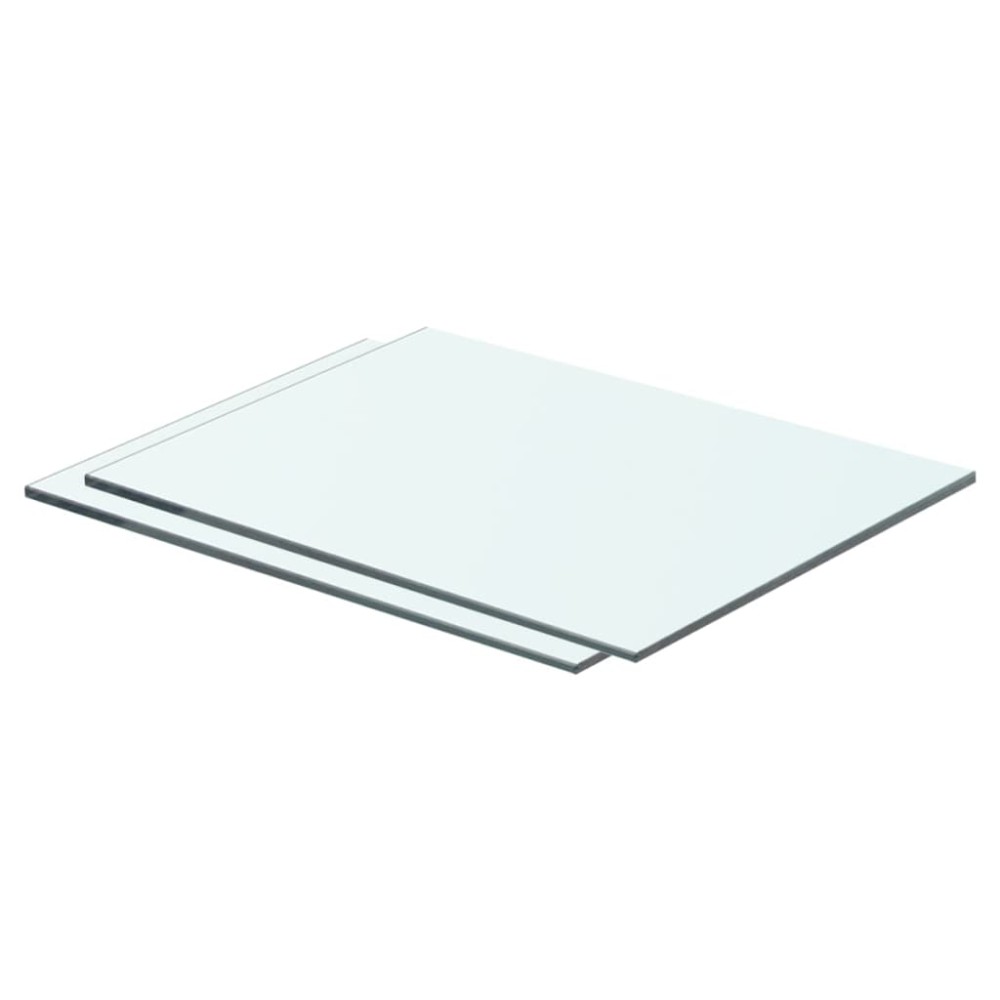 vidaXL Rafturi, 2 buc., 40 x 25 cm, panouri sticlă transparentă