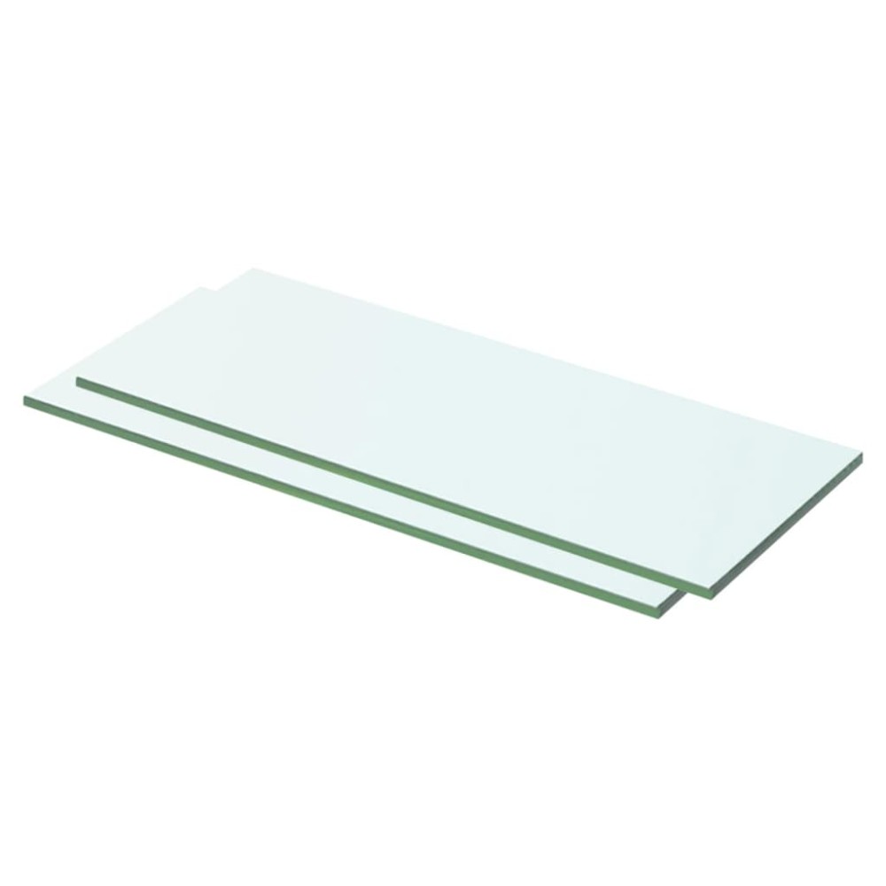 vidaXL Rafturi, 2 buc., 50 x 15 cm, panouri sticlă transparentă