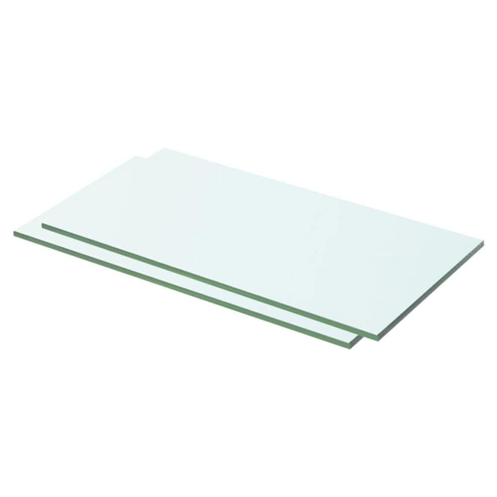 vidaXL Rafturi, 2 buc., 50 x 20 cm, panouri sticlă transparentă