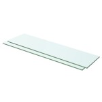 vidaXL Rafturi, 2 buc., 60 x 12 cm, panouri sticlă transparentă