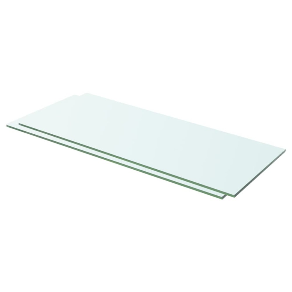 vidaXL Rafturi, 2 buc., 60 x 20 cm, panouri sticlă transparentă