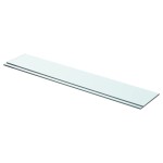 vidaXL Rafturi, 2 buc., 70 x 12 cm, panouri sticlă transparentă