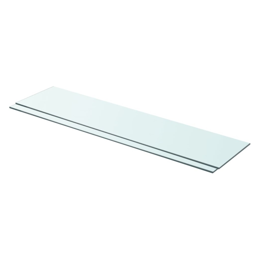 vidaXL Rafturi, 2 buc., 90 x 20 cm, panouri sticlă transparentă