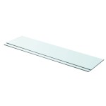 vidaXL Rafturi, 2 buc., 90 x 20 cm, panouri sticlă transparentă