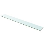 vidaXL Rafturi, 2 buc., 100 x 12 cm, panouri sticlă transparentă