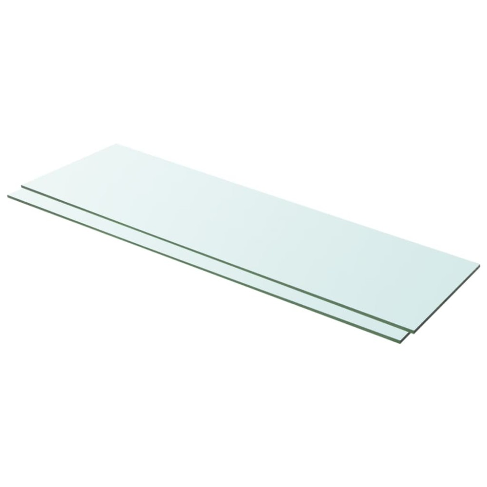 vidaXL Rafturi, 2 buc., 100 x 30 cm, panouri sticlă transparentă