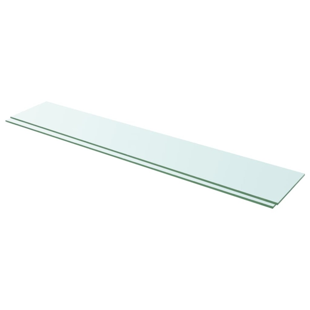 vidaXL Rafturi, 2 buc., 110 x 20 cm, panouri sticlă transparentă