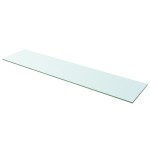 vidaXL Rafturi, 2 buc., 110 x 25 cm, panouri sticlă transparentă