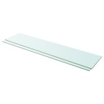 vidaXL Rafturi, 2 buc., 110 x 25 cm, panouri sticlă transparentă