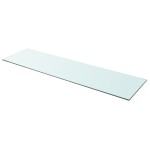 vidaXL Rafturi, 2 buc., 110 x 30 cm, panouri sticlă transparentă