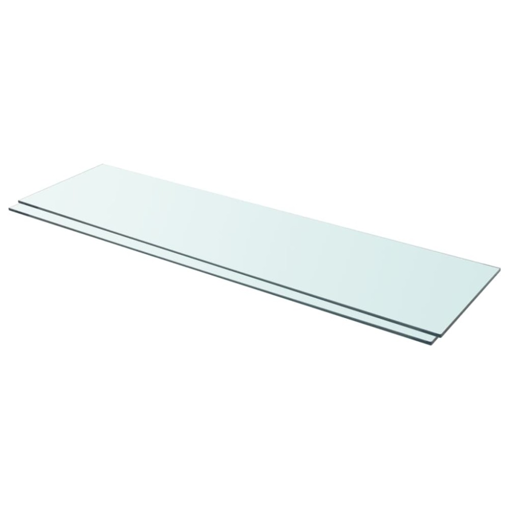 vidaXL Rafturi, 2 buc., 110 x 30 cm, panouri sticlă transparentă