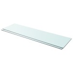 vidaXL Rafturi, 2 buc., 110 x 30 cm, panouri sticlă transparentă