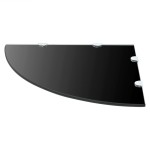 vidaXL Rafturi de colț cu suporturi crom 2 buc. negru 45x45 cm sticlă