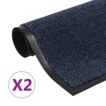 vidaXL Covoare ușă anti-praf, 2 buc. albastru, 40x60 cm dreptunghiular vidaXL Covoare ușă anti-praf, 2 buc. albastru, 40x60 cm dreptunghiular