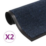 vidaXL Covoare ușă anti-praf, 2 buc. albastru, 60x90 cm dreptunghiular vidaXL Covoare ușă anti-praf, 2 buc. albastru, 60x90 cm dreptunghiular