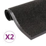 vidaXL Covoare ușă anti-praf, 2 buc., negru, 80x120 cm, dreptunghiular vidaXL Covoare ușă anti-praf, 2 buc., negru, 80x120 cm, dreptunghiular