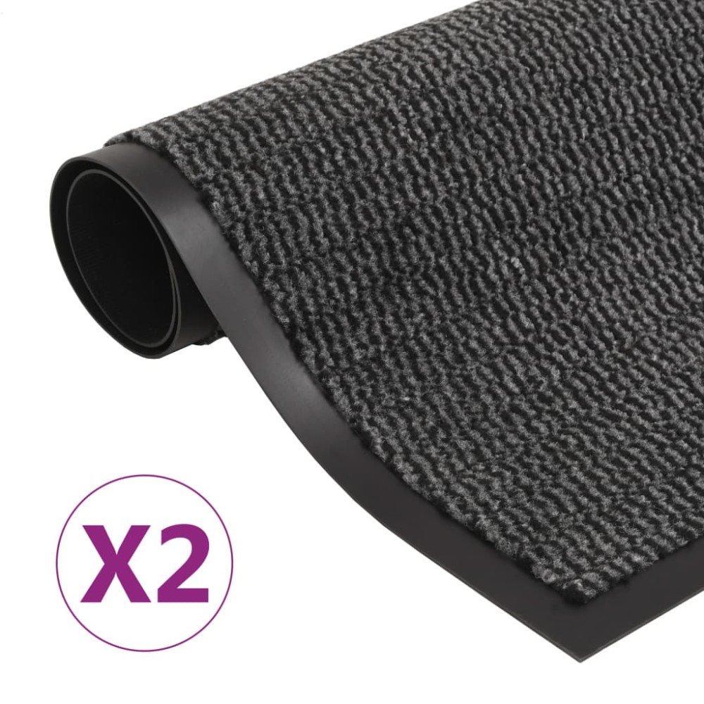 vidaXL Covoare ușă anti-praf 2 buc. antracit 90x150 cm dreptunghiular