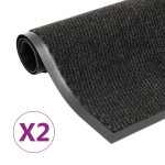 vidaXL Covoare ușă anti-praf, 2 buc., negru, 120x180 cm dreptunghiular vidaXL Covoare ușă anti-praf, 2 buc., negru, 120x180 cm dreptunghiular