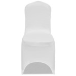 vidaXL Huse de scaun elastice, 18 buc., alb vidaXL Huse de scaun elastice, 18 buc., alb