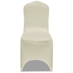 vidaXL Huse elastice pentru scaun, 18 buc., crem vidaXL Huse elastice pentru scaun, 18 buc., crem